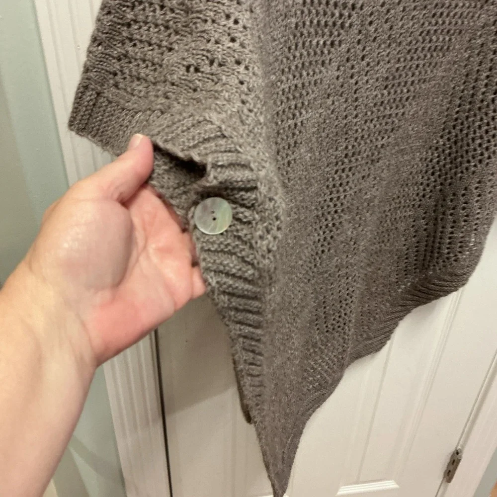 nardi & tagliaferri Alpaca Blend Poncho  Made In Italy elegant knit